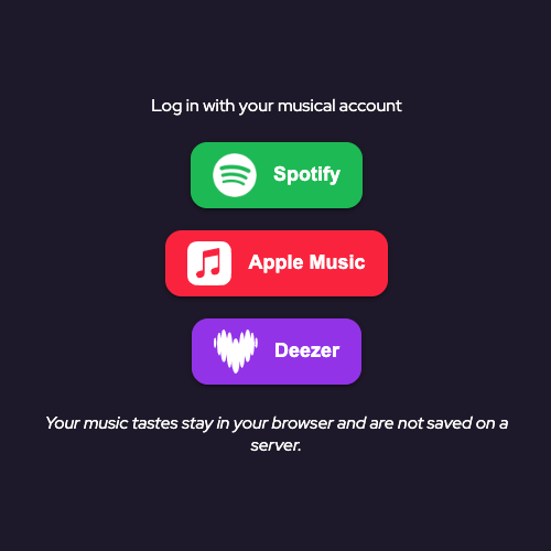 Step 1 - Connectez votre compte musical